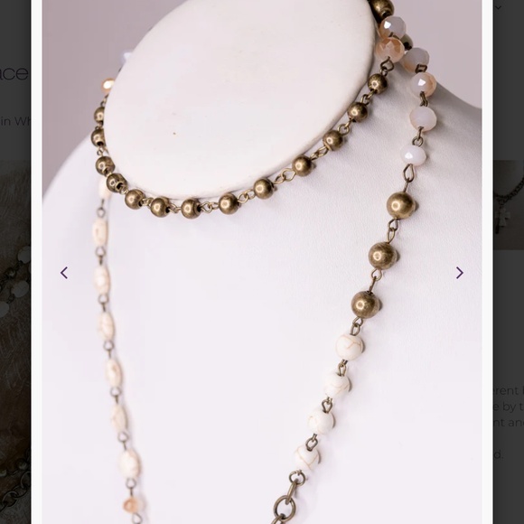 Bohemian “ Valerie “ Boho Adjustable Beaded Necklace - Picture 6 of 7